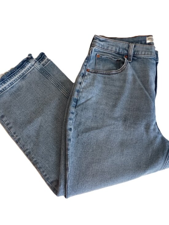 Abercrombie & Fitch Denim - Abercrombie & Fitch Ankle Straight Jeans Ultra High Rise Light Wash Sz 14L (32W)
